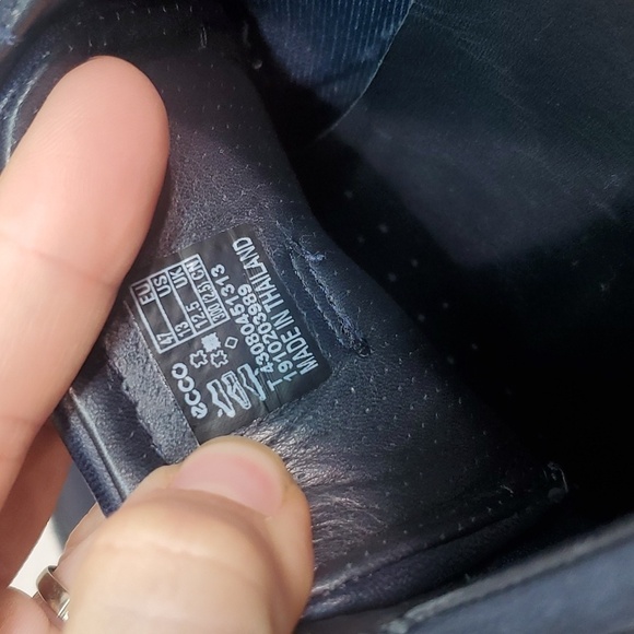 Ecco Mens Leather Loafer Sneakers Danish Design Shoes sz 47/13 - Picture 12 of 13